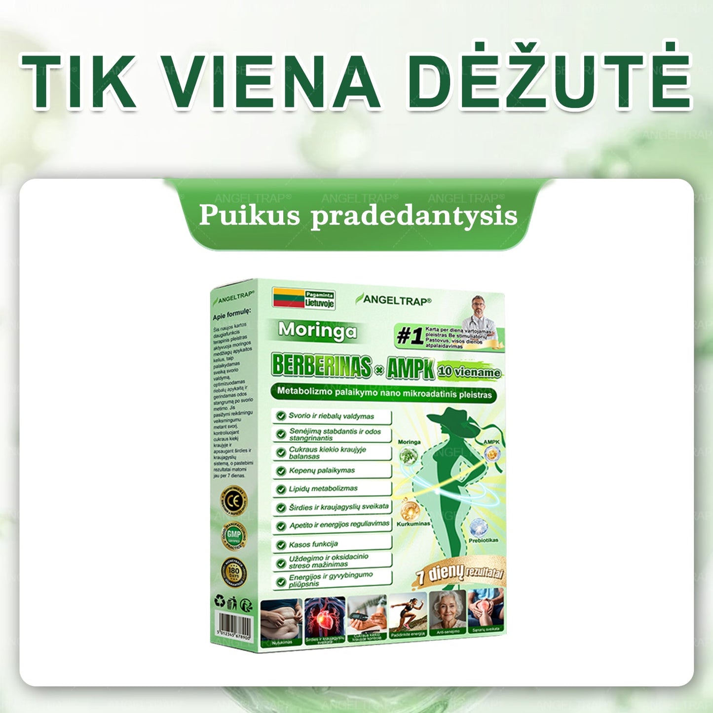 💐𝐴𝑁𝐺𝐸𝐿𝑇𝑅𝐴𝑃® 𝐌𝐨𝐫𝐢𝐧𝐠𝐚 × 𝐁𝐞𝐫𝐛𝐞𝐫𝐲𝐧𝐚 × 𝐀𝐌𝐏𝐊 𝟏𝟎 в 𝟏 – Nano mikroadatinis pleistras svorio metimui | Tik 1 kartą per dieną ✅ Matomi pokyčiai per 𝟕 dienas – nutukimui, širdies ir kraujagyslių sveikatai, diabetui ir sąnarių problemoms gydyti