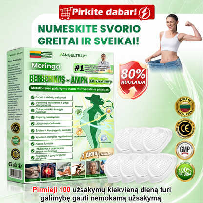 💐𝐴𝑁𝐺𝐸𝐿𝑇𝑅𝐴𝑃® 𝐌𝐨𝐫𝐢𝐧𝐠𝐚 × 𝐁𝐞𝐫𝐛𝐞𝐫𝐲𝐧𝐚 × 𝐀𝐌𝐏𝐊 𝟏𝟎 в 𝟏 – Nano mikroadatinis pleistras svorio metimui | Tik 1 kartą per dieną ✅ Matomi pokyčiai per 𝟕 dienas – nutukimui, širdies ir kraujagyslių sveikatai, diabetui ir sąnarių problemoms gydyti
