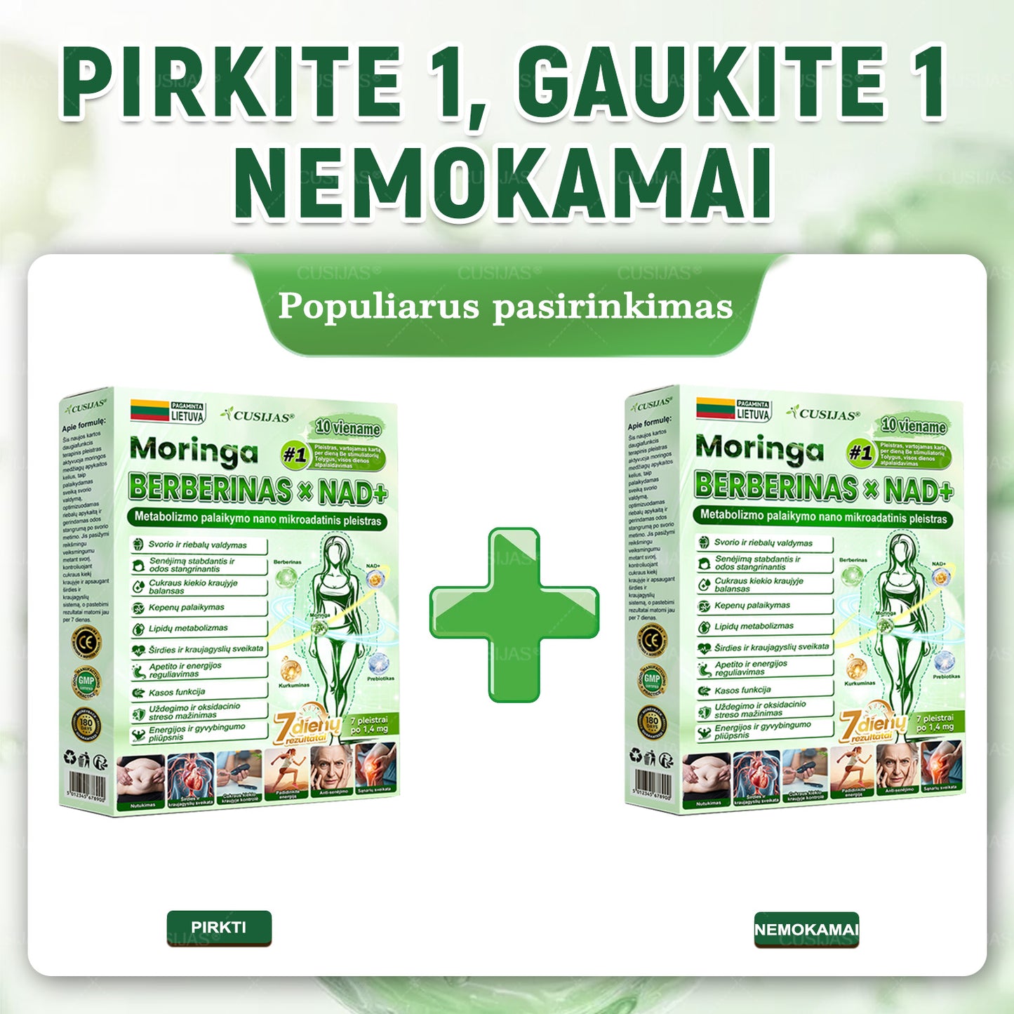 𝑪𝑼𝑺𝑰𝑱𝑨𝑺® 𝑴𝒐𝒓𝒊𝒏𝒈𝒂 · 𝐁𝐄𝐑𝐁𝐄𝐑𝐈𝐍𝐀𝐒 × 𝑵𝑨𝑫+ 10 viename Metabolizmo palaikymo nano mikroadatinis pleistras (𝗧𝗶𝗸 𝗸𝗮𝗿𝘁ą 𝗽𝗲𝗿 𝗱𝗶𝗲𝗻ą, 𝗺𝗮𝘁𝗼𝗺𝗶 𝗽𝗼𝗸𝘆č𝗶𝗮𝗶 𝗽𝗲𝗿 𝟳 𝗱𝗶𝗲𝗻𝗮𝘀)  ✅ Skirtas padėti palaikyti organizmo balansą, kūno savijautą ir kasdienę gerovę🌷